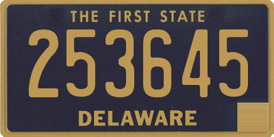 DE license plate 253645