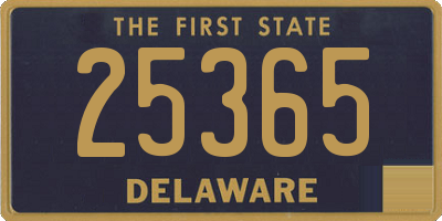DE license plate 25365