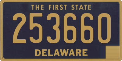 DE license plate 253660