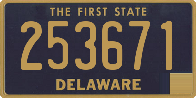 DE license plate 253671
