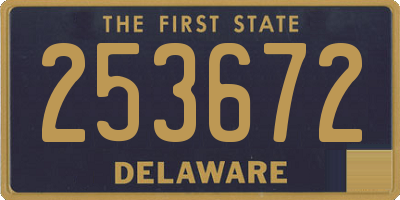 DE license plate 253672