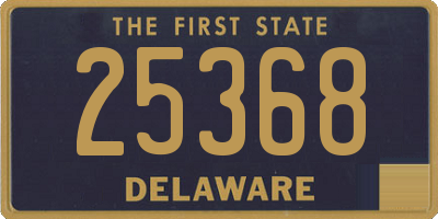 DE license plate 25368