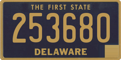 DE license plate 253680