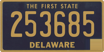 DE license plate 253685