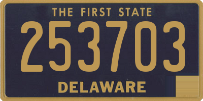 DE license plate 253703