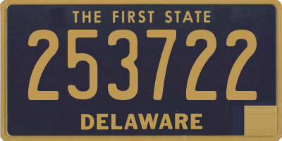 DE license plate 253722