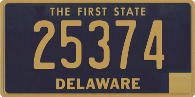 DE license plate 25374