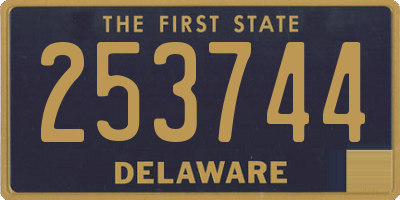 DE license plate 253744