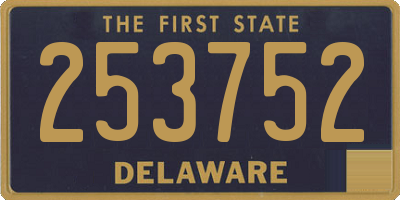 DE license plate 253752