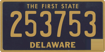 DE license plate 253753