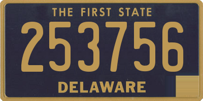 DE license plate 253756