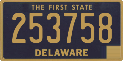 DE license plate 253758