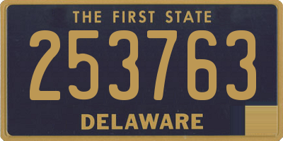 DE license plate 253763