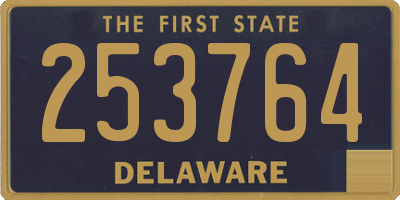 DE license plate 253764