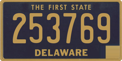 DE license plate 253769