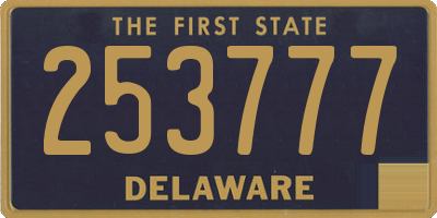 DE license plate 253777