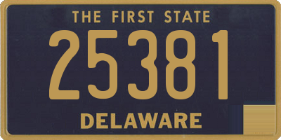 DE license plate 25381