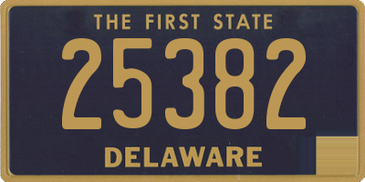 DE license plate 25382