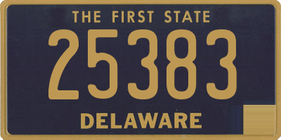 DE license plate 25383