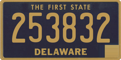 DE license plate 253832