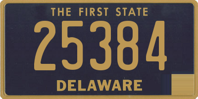 DE license plate 25384