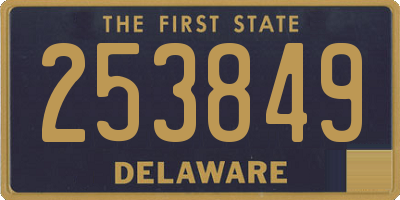 DE license plate 253849