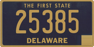 DE license plate 25385