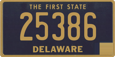 DE license plate 25386