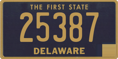 DE license plate 25387