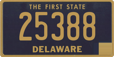 DE license plate 25388