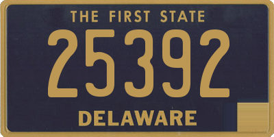 DE license plate 25392