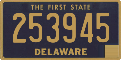 DE license plate 253945