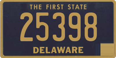 DE license plate 25398