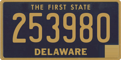 DE license plate 253980