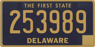 DE license plate 253989