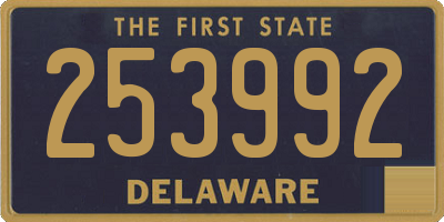 DE license plate 253992
