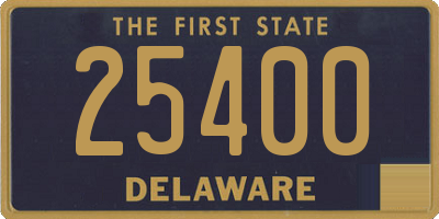 DE license plate 25400