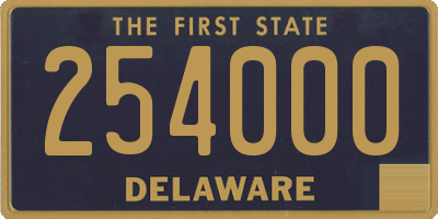 DE license plate 254000