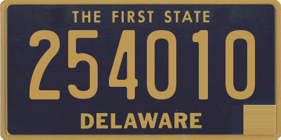 DE license plate 254010