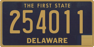 DE license plate 254011