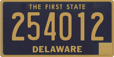 DE license plate 254012