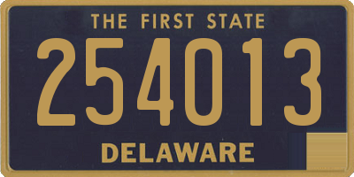 DE license plate 254013