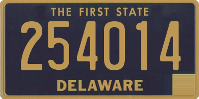 DE license plate 254014