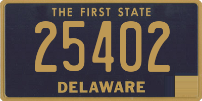 DE license plate 25402