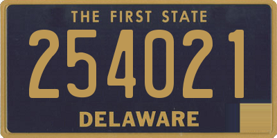 DE license plate 254021