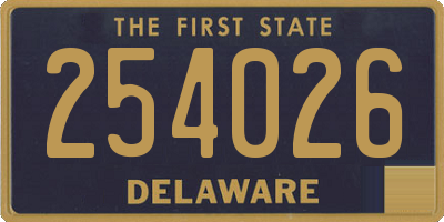 DE license plate 254026