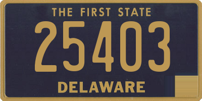 DE license plate 25403