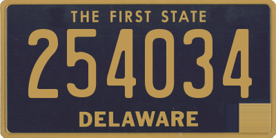DE license plate 254034