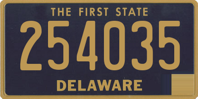 DE license plate 254035