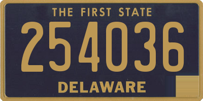 DE license plate 254036